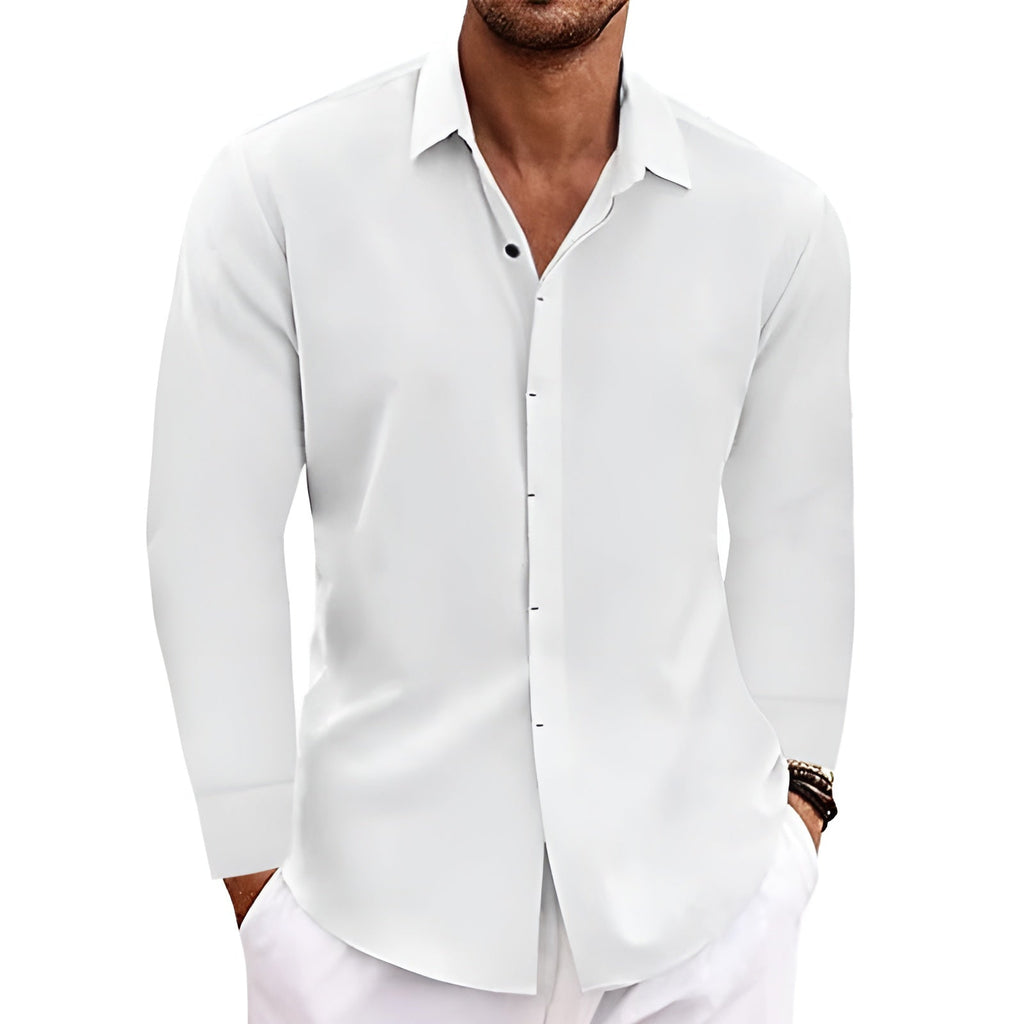 Cotton-Linen Long-Sleeve Tee