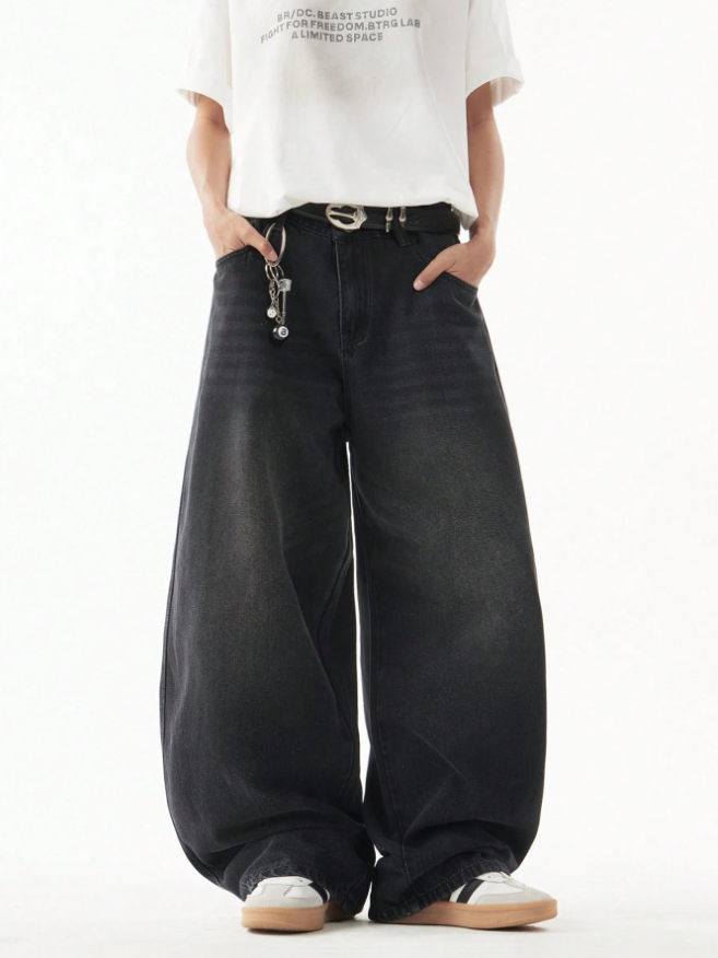 Black Wide-Leg Jeans