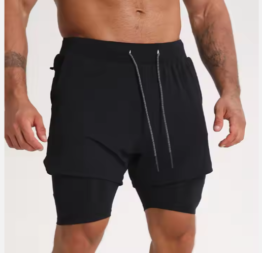 2-in-1 Quick-Dry Gym Shorts
