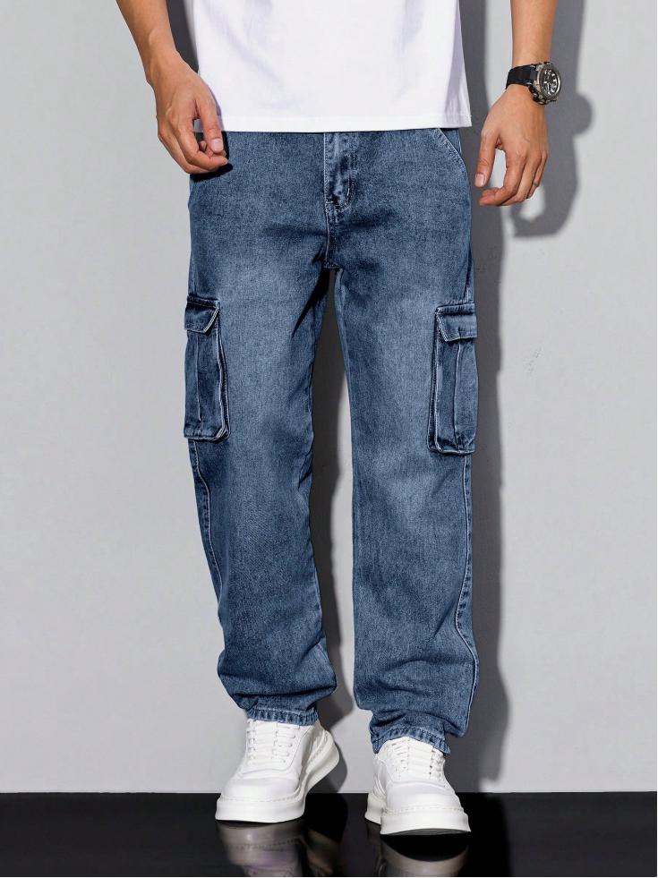 Loose Cargo Denim Jeans