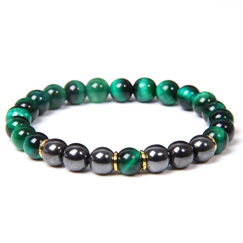 Green Tiger Eye & Hematite Bracelet