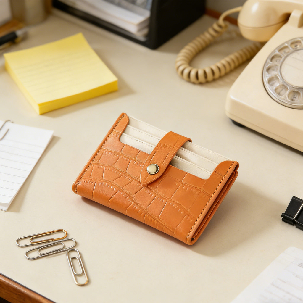 Tan Leather Card Holder