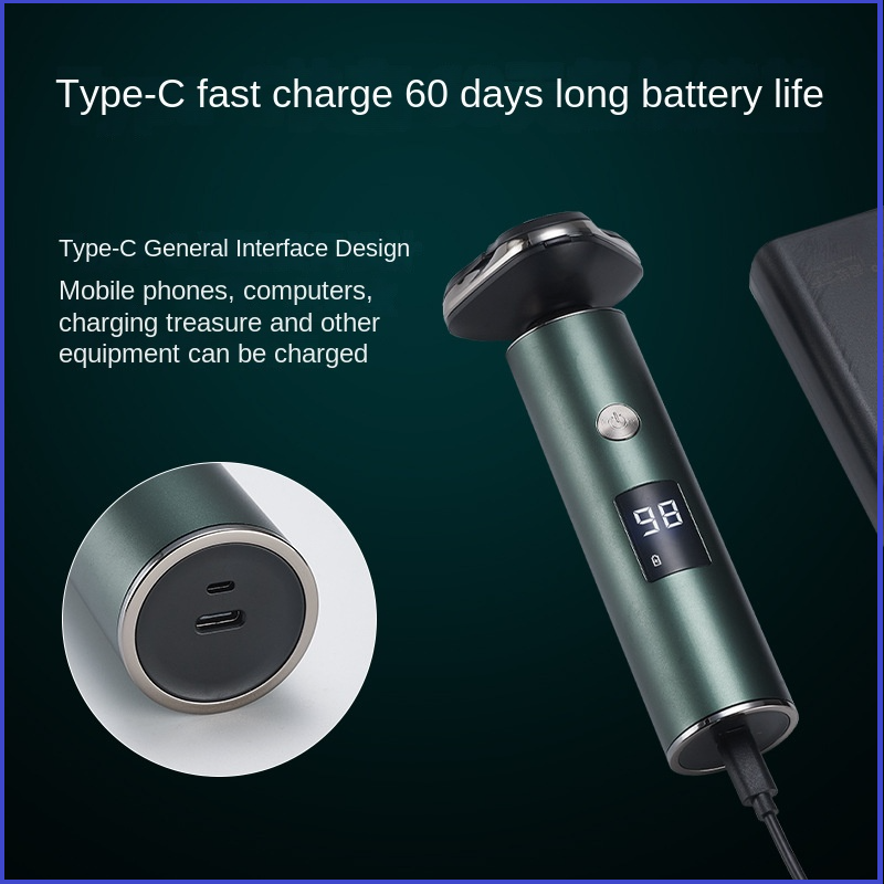 Triple-Head Electric Shaver
