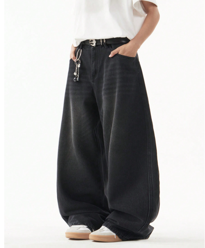Black Wide-Leg Jeans