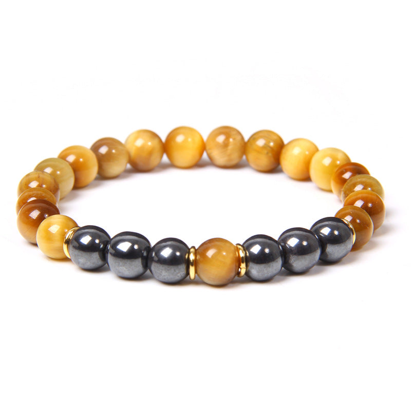 Green Tiger Eye & Hematite Bracelet