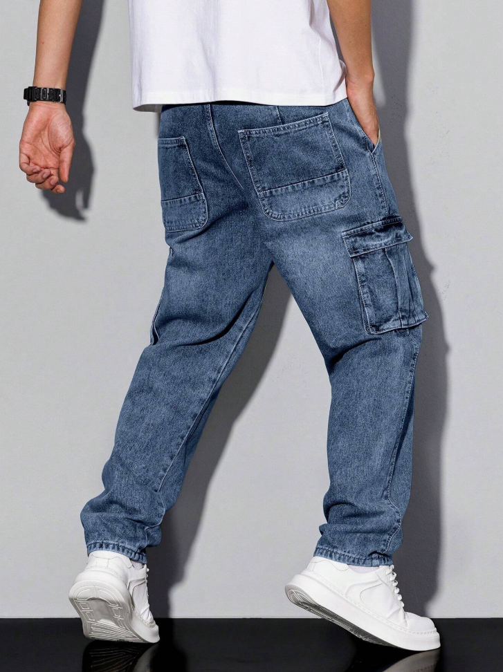 Loose Cargo Denim Jeans