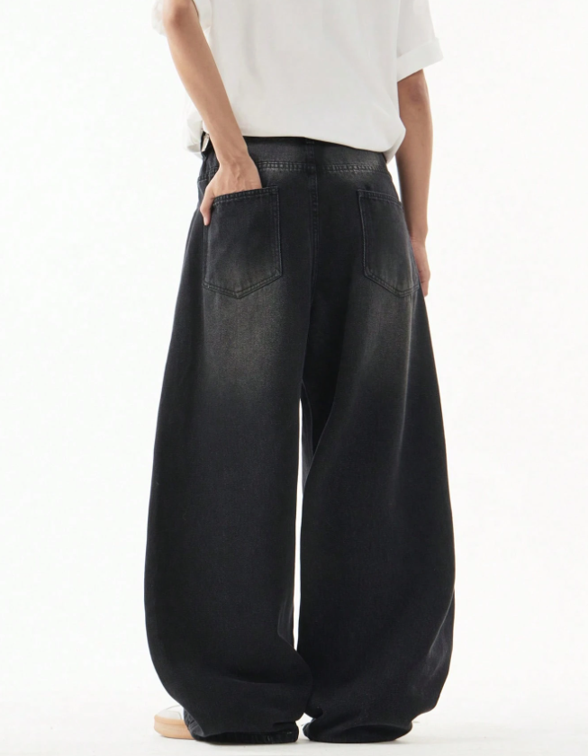 Black Wide-Leg Jeans