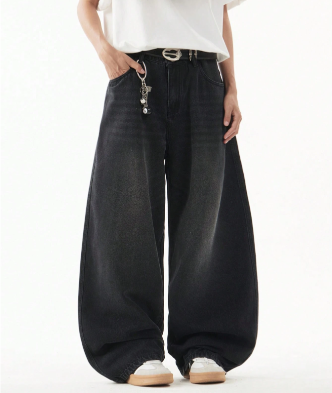 Black Wide-Leg Jeans