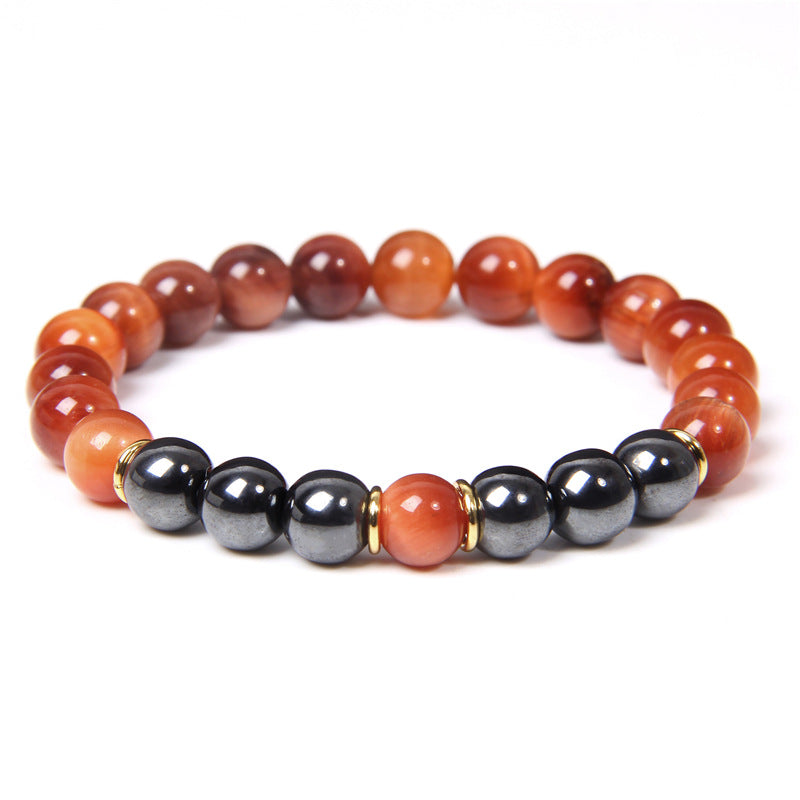 Green Tiger Eye & Hematite Bracelet