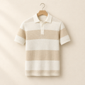 Knit Lapel Short-Sleeve Shirt