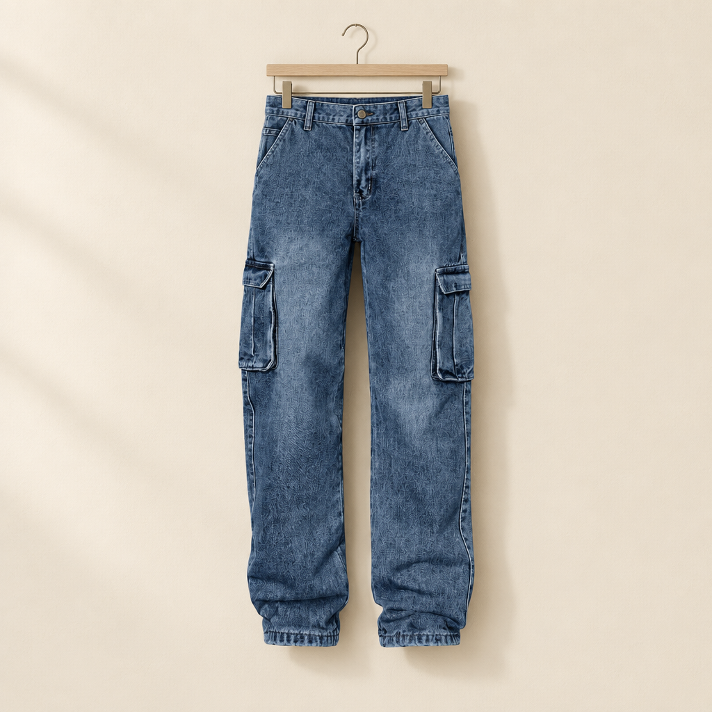 Loose Cargo Denim Jeans