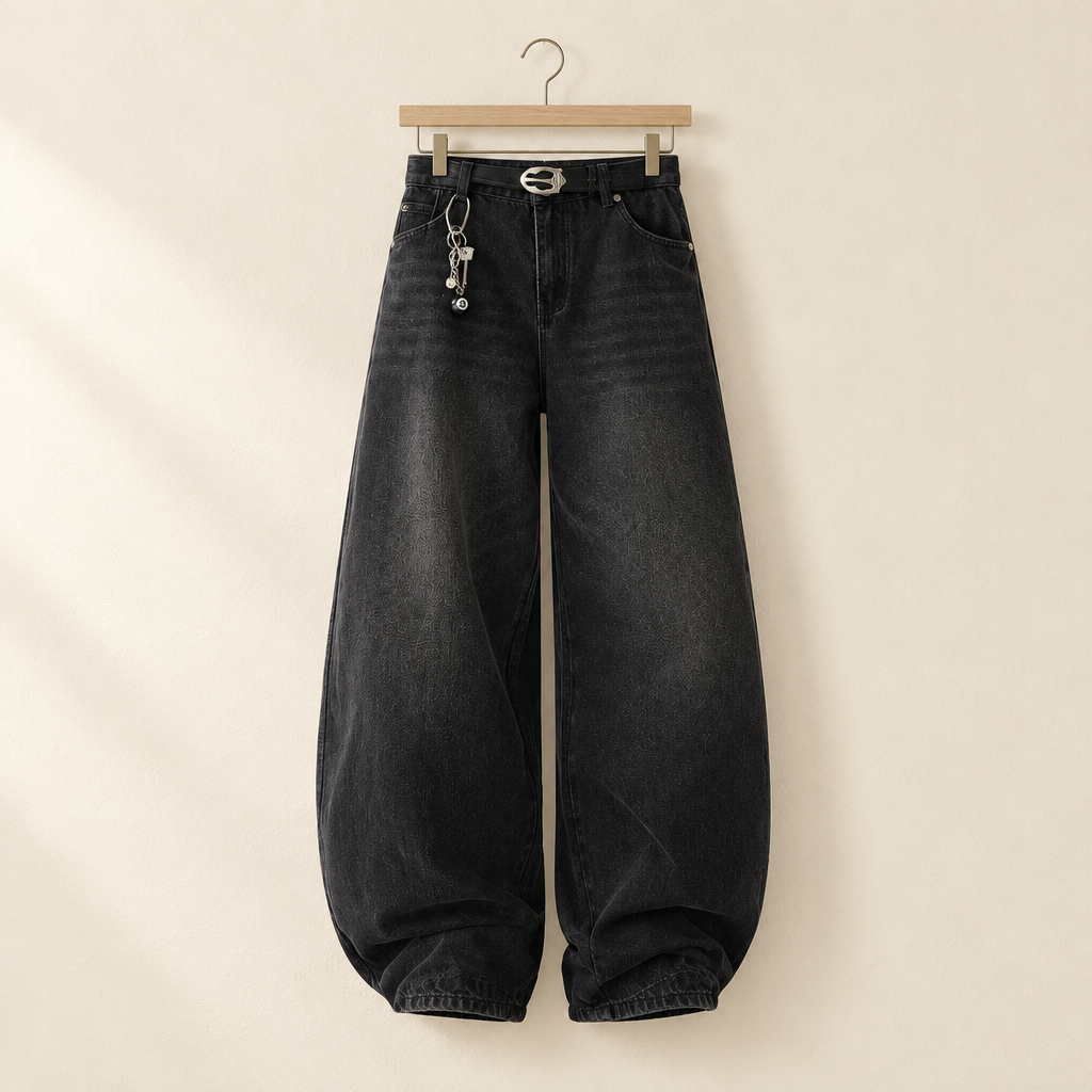 Black Wide-Leg Jeans