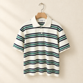 Retro Striped Cotton Polo