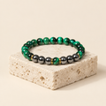 Green Tiger Eye & Hematite Bracelet