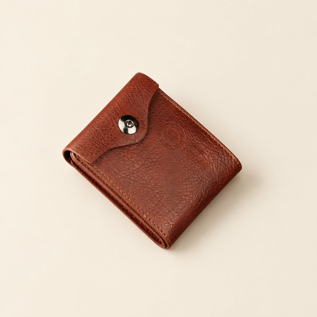 Leather Snap Card Wallet