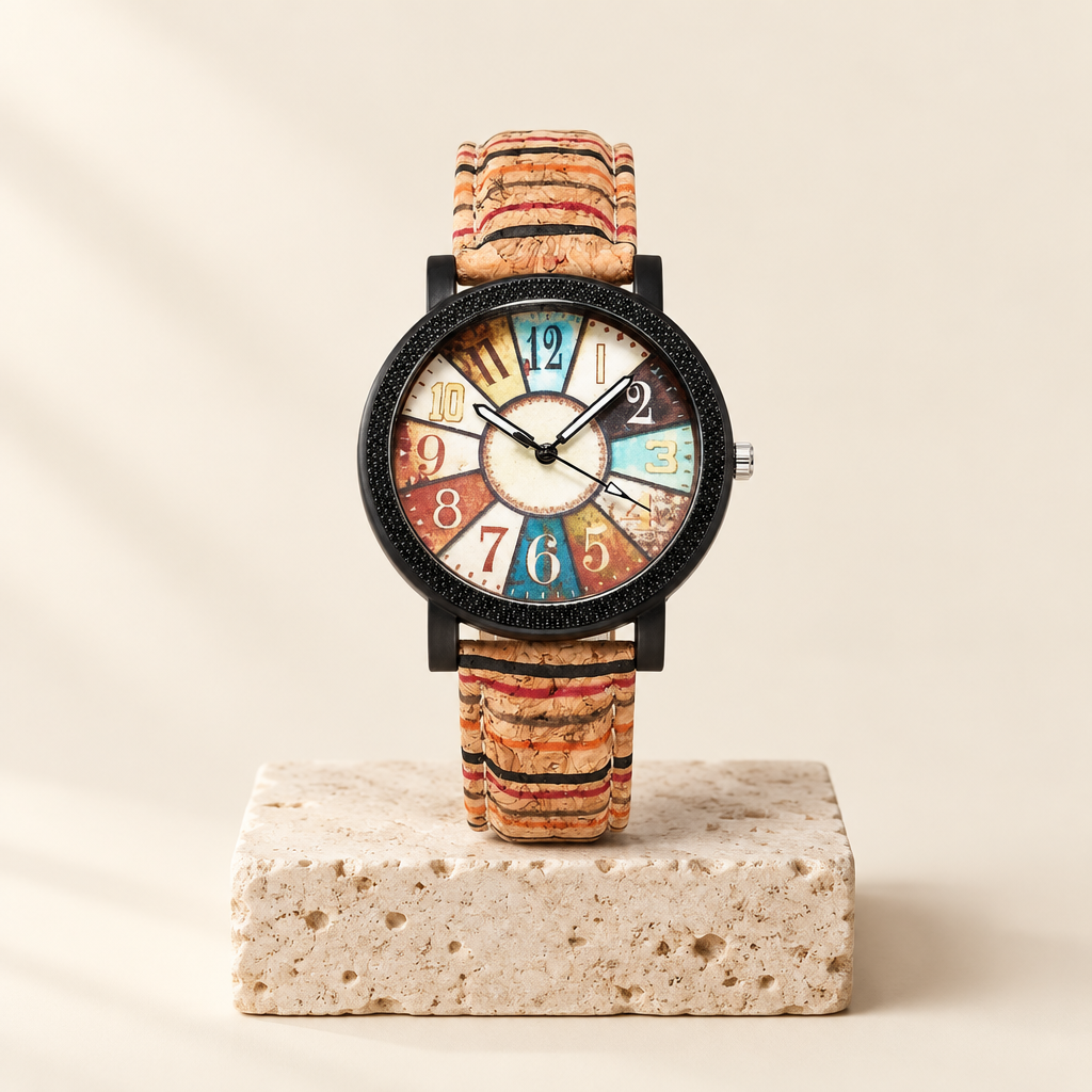 Vintage Leather Strap Quartz Watch