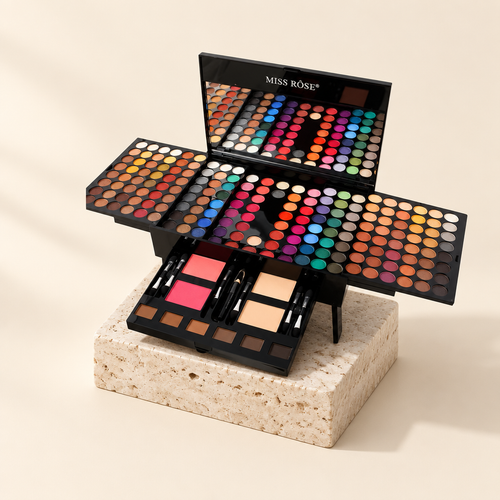 180-Color Makeup Palette with Blush & Contour