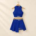 Pleated Skirt Two-Piece Set