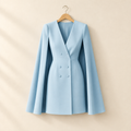 Double-Breasted Cape Blazer Dress