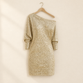 Long-Sleeve Sequin Bodycon Dress