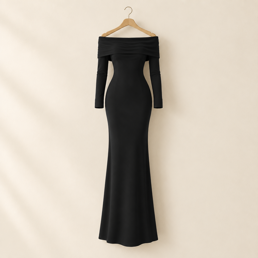 Off-Shoulder Fitted Sheath Dress
