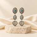 Semi-Precious Beaded Drop Earrings