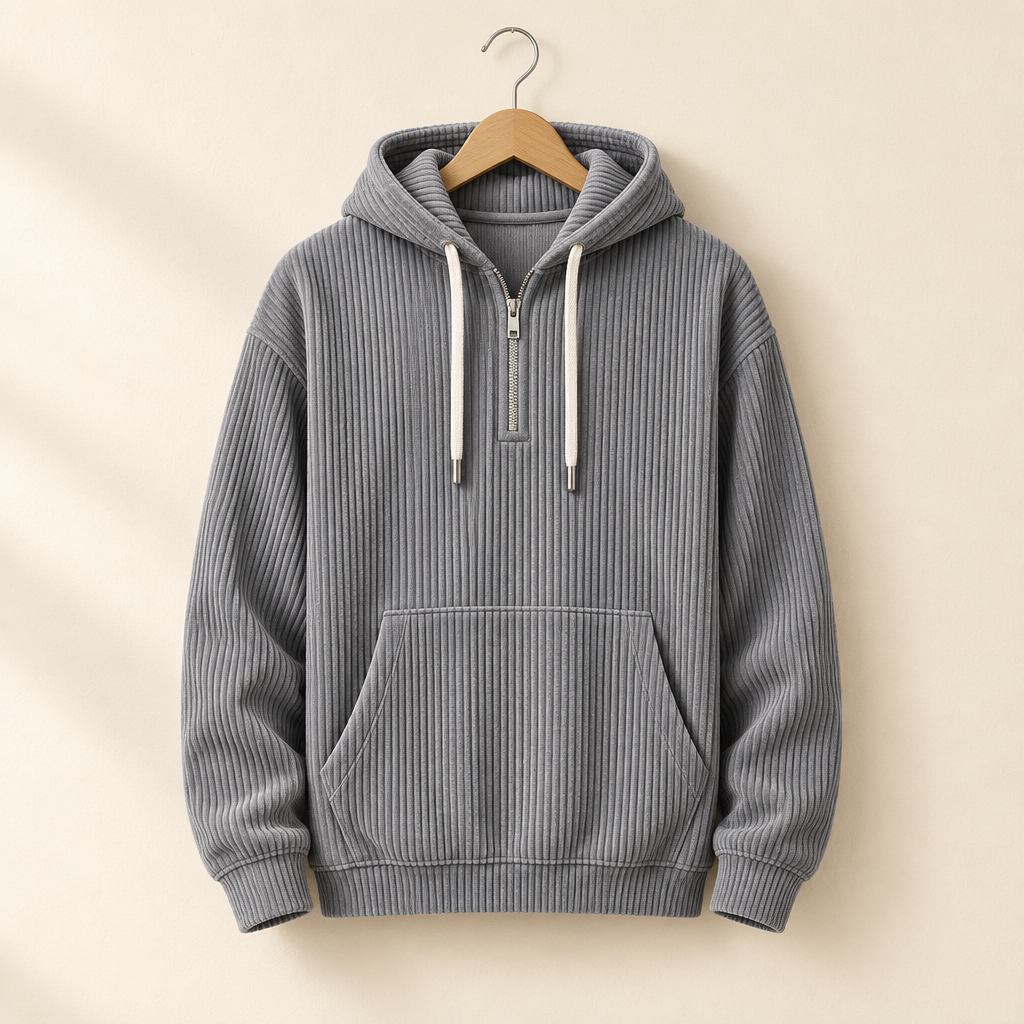 Corduroy Long-Sleeve Hoodie