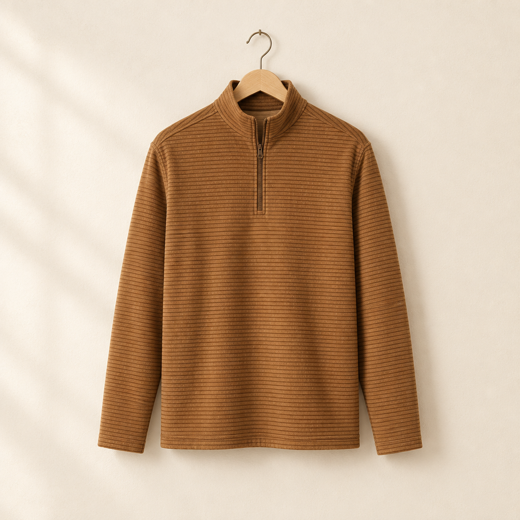 Fleece Stand-Collar Half-Zip Pullover