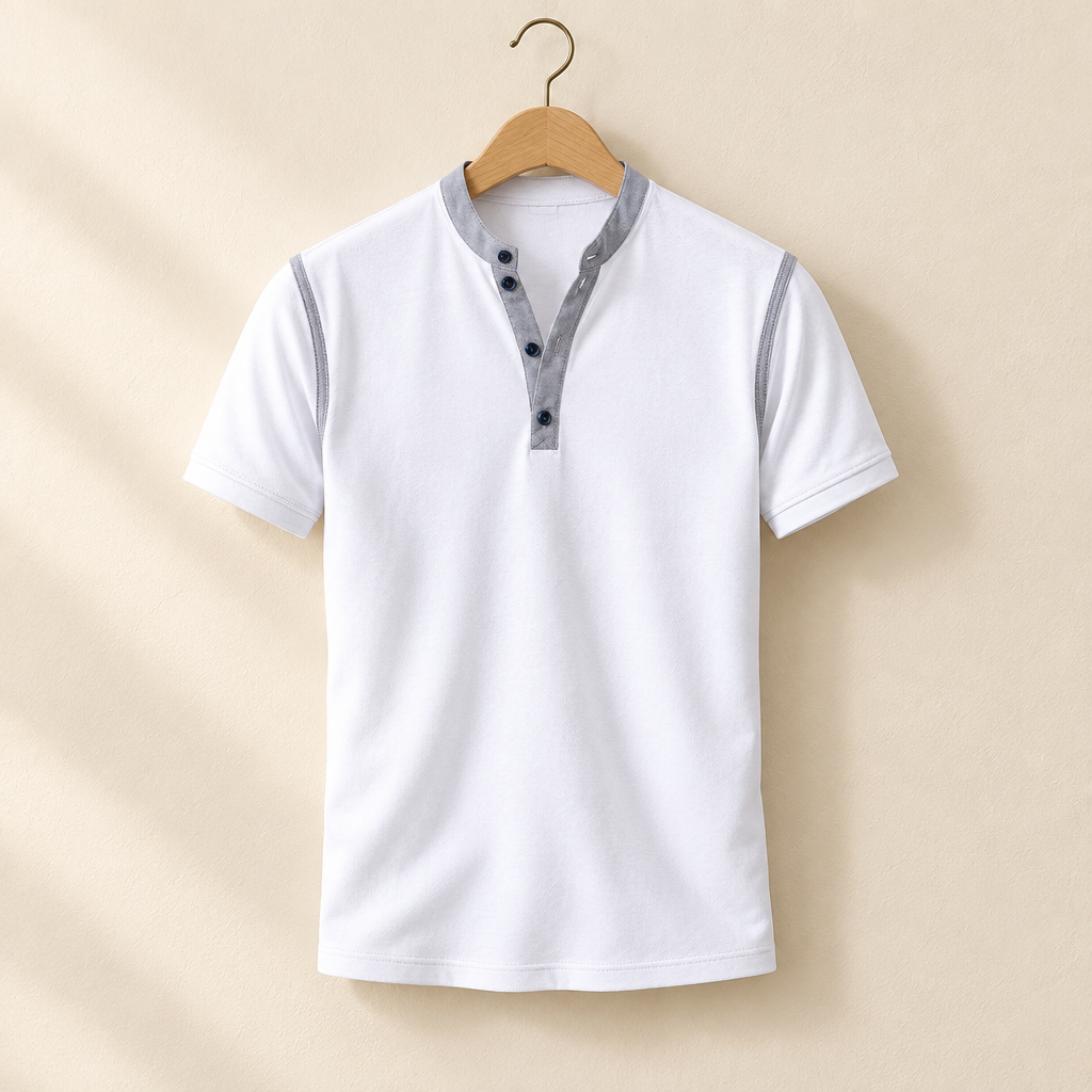 Knit Short-Sleeve Polo Shirt