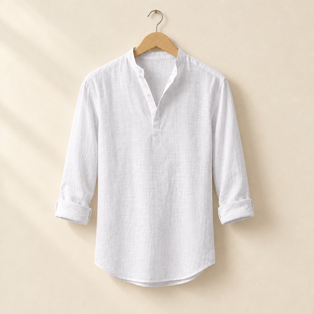 Cotton-Linen Long-Sleeve Shirt