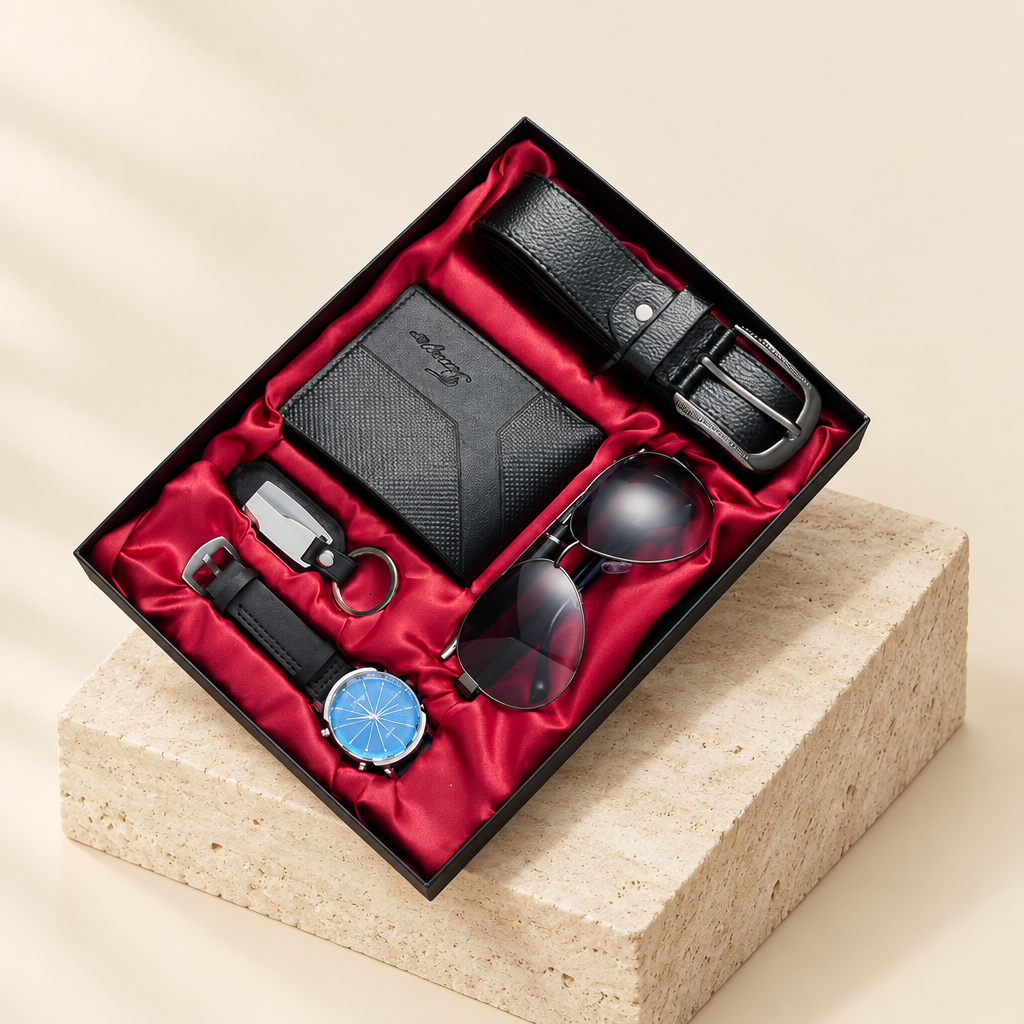 Men's Watch & Accessories Gift Set