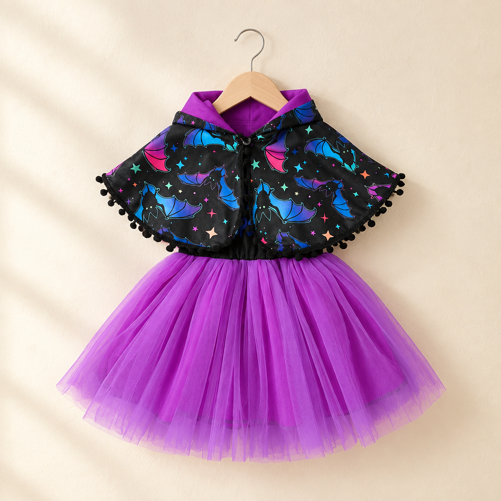 Tulle Halloween Dress & Cape Set