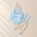 Bunny & Carrot Jumpsuit Set (3 Pieces)