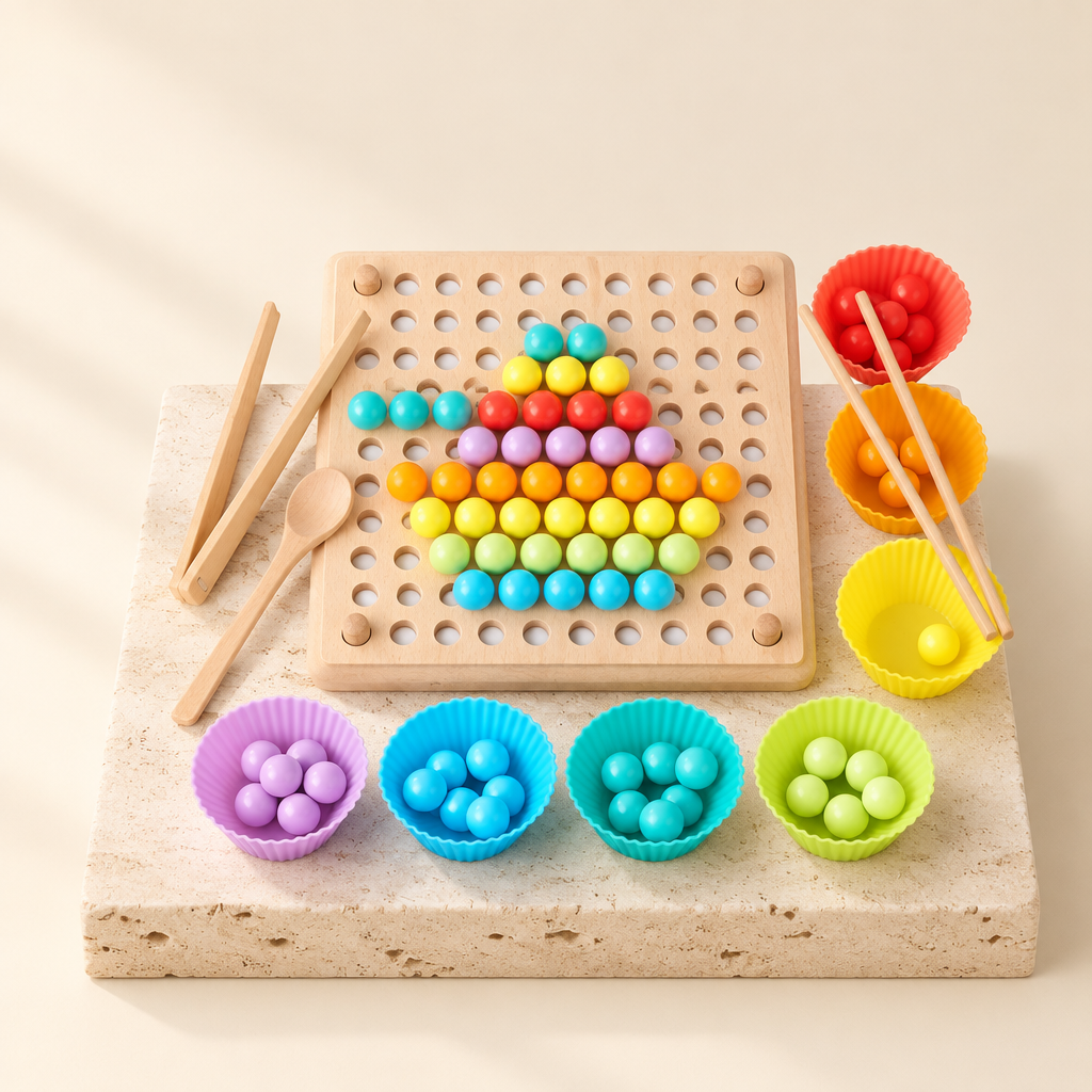 Montessori Wooden Peg Board