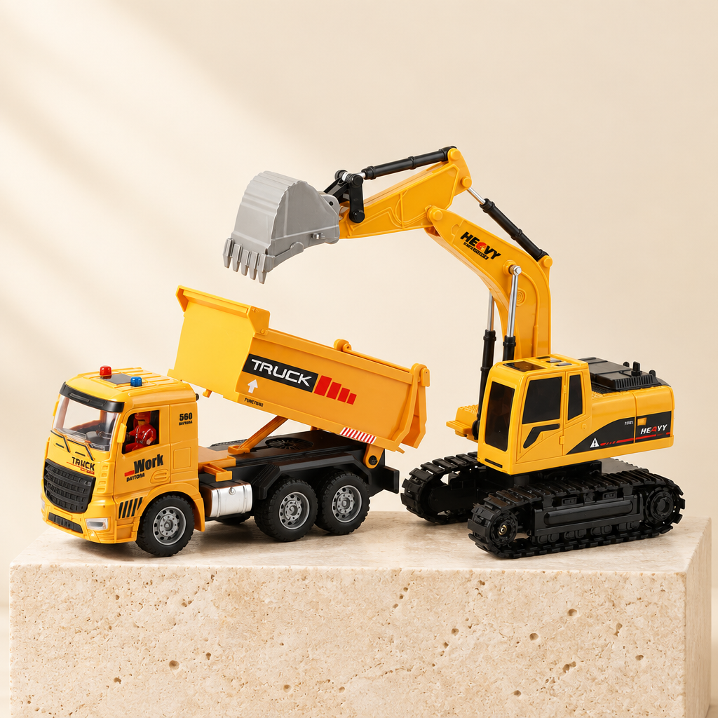 RC Dump Truck & Excavator Set