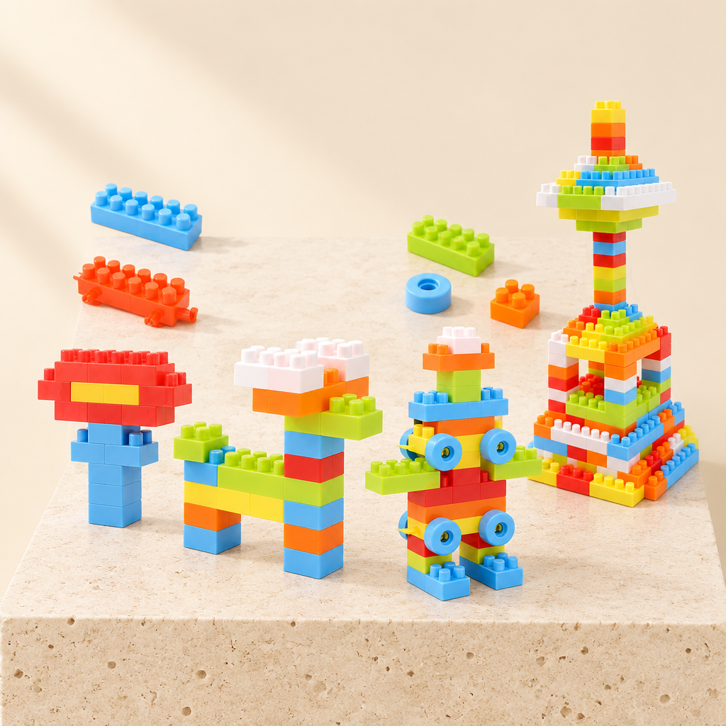 Building Blocks Set with Wheels (150 Pieces)