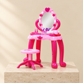 Kids Vanity Set with Lighted Mirror & Stool